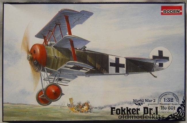 Roden 1/32 Fokker DR-1 - (Dr.1), Ro601 plastic model kit